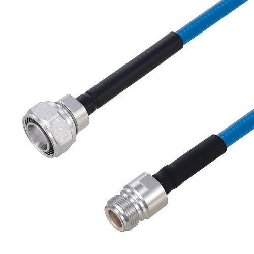 Plenum 4.3-10 Male to N Female Low PIM Cable Using SPP-250-LLPL Coax Using Times Microwave Parts 4 Foot