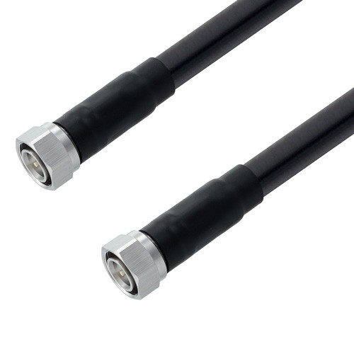 Low Loss 4.3-10 Male to 4.3-10 Male Cable Assembly using LMR-600 Coax, 3 FT with Times Microwave Components