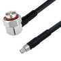 Low Loss 7/16 DIN Male Right Angle to SMA Male Cable Assembly using LMR-400-DB Coax, 2 FT with Times Microwave Components