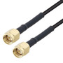 SMA Male to SMA Male Cable Assembly using RG174 Coax, 6 FT with HeatShrink - LCCA31494-FT6
