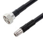 Low Loss 7/16 DIN Male to N Female Cable Assembly using LMR-600-DB Coax, 1 FT with Times Microwave Components