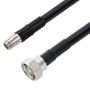 Low Loss N Female to 7/16 DIN Male Cable Assembly using LMR-600 Coax, 1 FT with Times Microwave Components , LF Solder