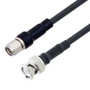 Low Loss SMA Male to BNC Male Cable Assembly using LMR-200-UF Coax, 25 FT With Times Microwave Components with HeatShrink, LF Solder
