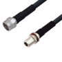 Low Loss N Male to N Female Bulkhead Cable Assembly using LMR-400 Coax, 5 FT with Times Microwave Components
