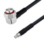 Low Loss 7/16 DIN Male Right Angle to SMA Male Cable Assembly using LMR-400 Coax, 3 FT with Times Microwave Components