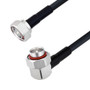Low Loss 7/16 DIN Male to 7/16 DIN Male Right Angle Cable Assembly using LMR-400-DB Coax, 1 FT with Times Microwave Components