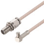 MCX Plug Right Angle to SMB Jack Cable Assembly using RG316-DS Coax, 2 FT