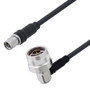 Low Loss SMA Male to N Male Right Angle Weatherproof Cable Assembly with Silicone using LMR-195 Coax, 4 FT with Times Microwave Components