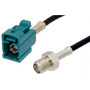 SMA Female to Water Blue FAKRA Jack Cable Assembly using RG174 Coax, 2 FT