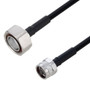 Low Loss 7/16 DIN Male to N Male Weatherproof Cable Assembly with Silicone using SPO-250 Coax, 2 FT with Times Microwave Components