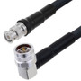 Low Loss BNC Male to N Male Right Angle Cable Assembly using LMR-400 Coax, 10 FT with Times Microwave Components