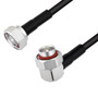 Low Loss 7/16 DIN Male to 7/16 DIN Male Right Angle Cable Assembly using LMR-400 Coax, 6 FT with Times Microwave Components