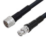 Low Loss BNC Male to N Male Weatherproof Cable Assembly with Silicone using LMR-400 Coax, 5 FT with Times Microwave Components - LCCA30299/WP-FT5