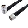 Low Loss N Male Right Angle to N Male Weatherproof Cable Assembly with Silicone using LMR-400 Coax, 5 FT with Times Microwave Components