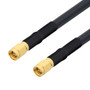 Low Loss SMA Male to SMA Male Weatherproof Cable Assembly with Silicone using LMR-240 Coax, 3 FT , LF Solder