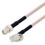 SMA Male Right Angle to SMA Female Cable Assembly using RG-316 Coax, 1 FT with HeatShrink, LF Solder