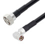Low Loss 7/16 DIN Male to N Male Right Angle Cable Assembly using LMR-600-DB Coax, 10 FT with Times Microwave Components