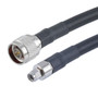 Low Loss N Male to Reverse Polarity SMA Plug Cable Assembly using CA-400UF Coax, 24 FT