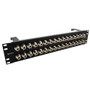3.5" (2U) Panel, 32 N-type 50 Ohm Couplers installed with cable management brackets included