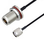 N Female Bulkhead to TNC Male Cable Assembly using LC085TBJ Coax, 3 FT