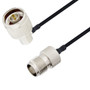 N Male Right Angle to TNC Female Cable Assembly using LC085TBJ Coax, 6 FT