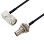 BNC Female Bulkhead to TNC Male Right Angle Cable Assembly using LC085TBJ Coax, 5 FT