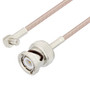 MCX Plug Right Angle to BNC Male Cable Assembly using RG316 Coax, 1 FT