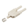 Versatile Link Off-White Duplex Friction-Style Connector. For use with 1.0 x 2.2mm POF.