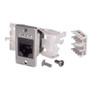 Cat6 Keystone Jack RJ45 Tool-less EIA568A/B w/ Mounting Flange Black