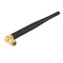 2.4 GHz to 5.85 GHz Dual Band Antenna, Monopole, 90-degree angle, RPSMA Male Connector, 1.2 and 4.26 dBi Gain
