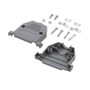 Assembled D-Sub Hood Kit, DB25/HD44 Gray