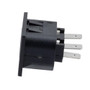 AC PEM 320-2-2/F IEC Inlet Connector, Snaps into 1.0 mm panel Mount, 6.3 mm Quick-Connect Termination