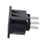 AC PEM 320-2-2/F IEC Inlet Connector, Snaps into 1.5 mm panel Mount, 6.3 mm Quick-Connect Termination