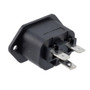 AC PEM 320-2-2/F Shuttered IEC Inlet Connector, Panel Flange Mount, 6.3 mm Quick-Connect Termination