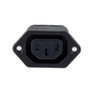 AC PEM 320-2-2/F Shuttered IEC Inlet Connector, Panel Flange Mount, 6.3 mm Quick-Connect Termination