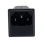 AC PEM C14 type 1.5 mm Snap-In Panel Mount IEC inlet connector AC power entry module with 6.3 mm Quick-Connect Fuseholder