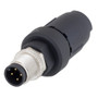 M12 4 Pin A-Code Male Field Termination Connector, 20-17AWG