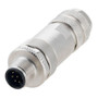 Shielded M12 8 Pin A-Code Male Field Termination Connector, 24-20AWG