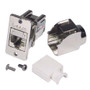 Category 6A Keystone 110 RJ45 Jack with 90 Degree termination w/ Flange Mounting Kit