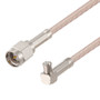 SMA Male to MCX Plug Right Angle Cable Assembly using RG316-DS Coax, 2 FT