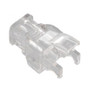 Clear Clip Boot For UTP Ethernet Long-Body RJ45 Male, Compatible With RJ45CBCR, Changeable Color Rings, Fits Up To 5.3mm OD Cable, 100-Pack