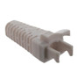 RJ45 Adjustable "Shark Fin" Style Boot for Long Body RJ45 Plugs, Cut-to-Fit, Fits Cables 5.5 to 7.0mm, White, 100 Pack