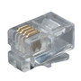 Modular Plug, RJ11 (6x4), Rectangular Entry Pkg/100