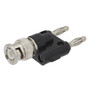 Double Banana Plug to 50 Ohm BNC Male Adapter