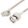 SMA Male Right Angle to BNC Male Cable Assembly using RG316 Coax, 1 FT , LF Solder