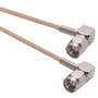 RG316 Coaxial Cable, SMA 90° Male / 90° Male, 2.5 ft