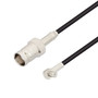 BNC Female to MCX Plug Right Angle Cable Assembly using RG174 Coax, 2 FT , LF Solder