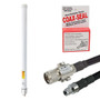 Helium Hotspot Antenna Upgrade Kit, 6dBi 800MHz Omni w/ N Male to RP-SMA Plug, 20ft Low Loss 400 Cable and Lightning Protector