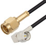 SMA Male to SMA Male Right Angle Cable Assembly using RG174 Coax, 6 FT with HeatShrink