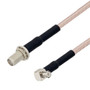 SMA Female Bulkhead to MCX Plug Right Angle Cable Assembly using RG-316 Coax, 3 FT
